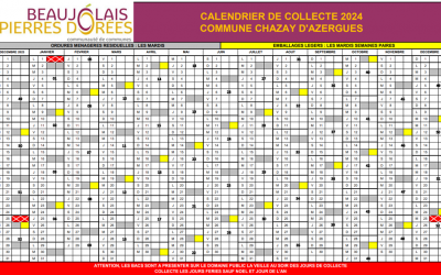 Calendrier de ramassage des OM et Tri